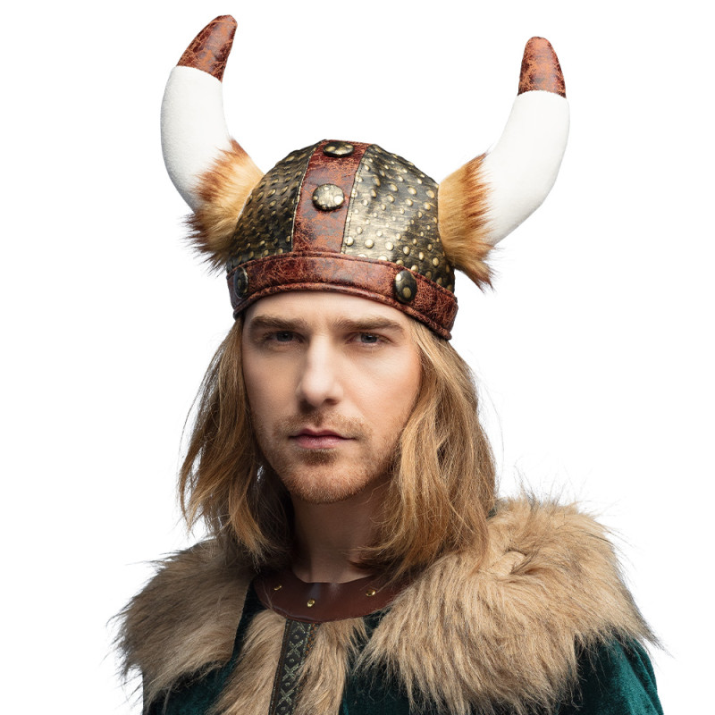 Vikingská prilba pre dospelých s kožušinou